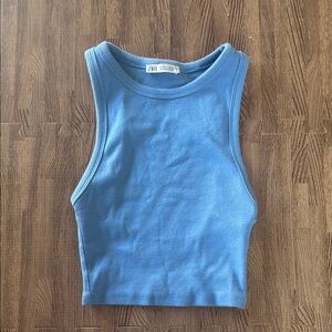 ZARA SKY BLUE TANK TOP SIZE SMALL